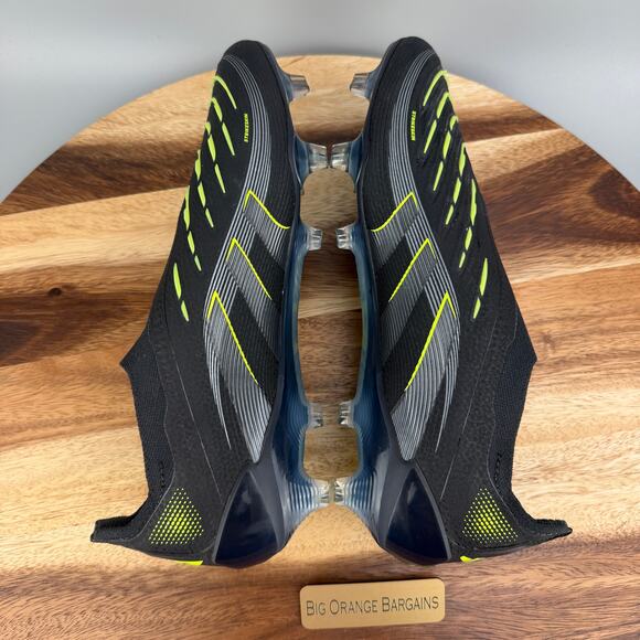Adidas Predator Elite Laceless FG Men\'s 8 Electric Stealth Pack Cleat JI1078 main image 4